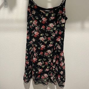 Black rose short dress